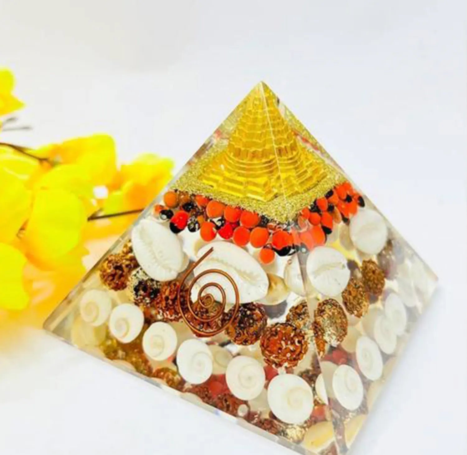 Shree Yantra Gomati Chakra White Kauri Ratti Seeds