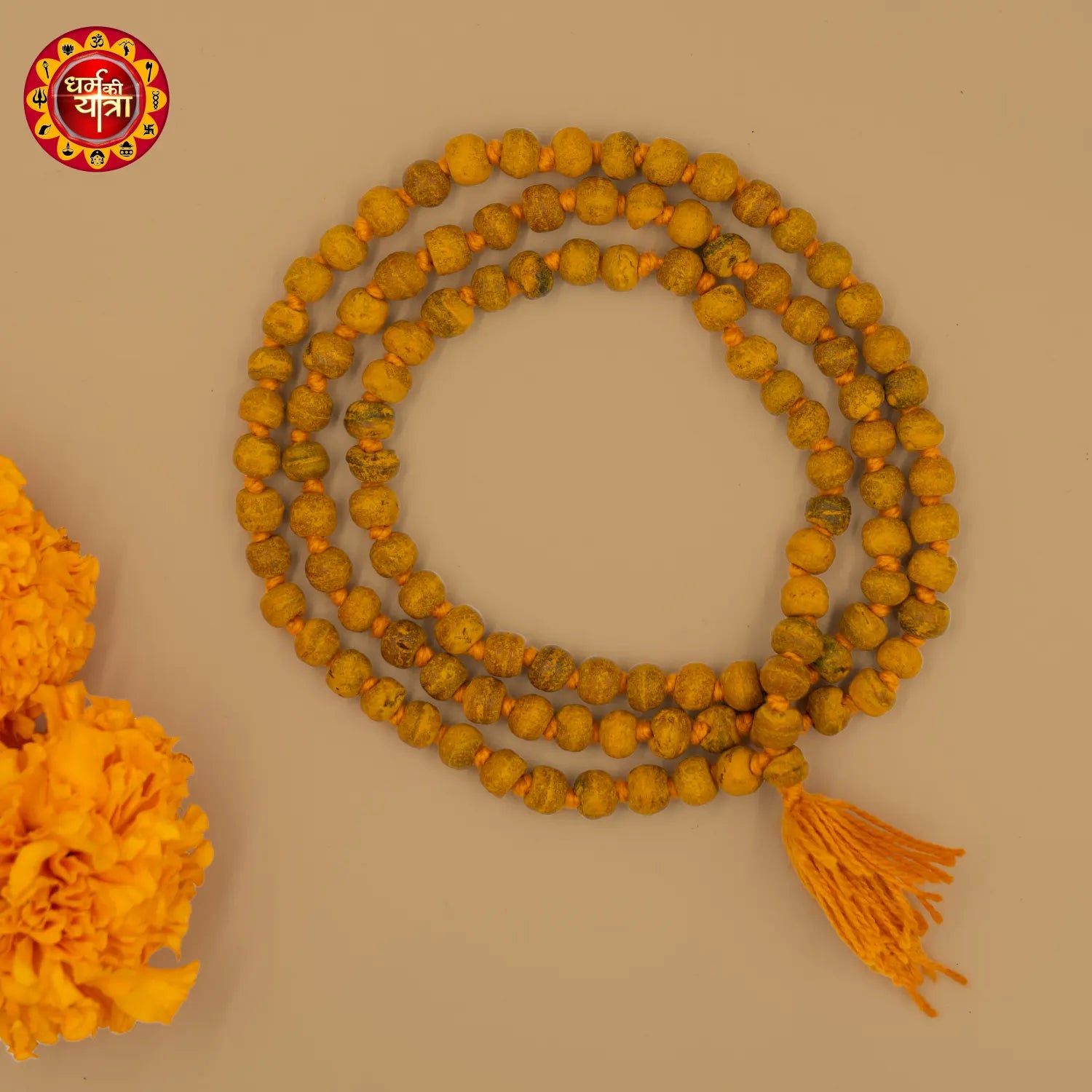 Handmade Haldi Mala: 100% Original Turmeric - Dharm Ki Yatra Store