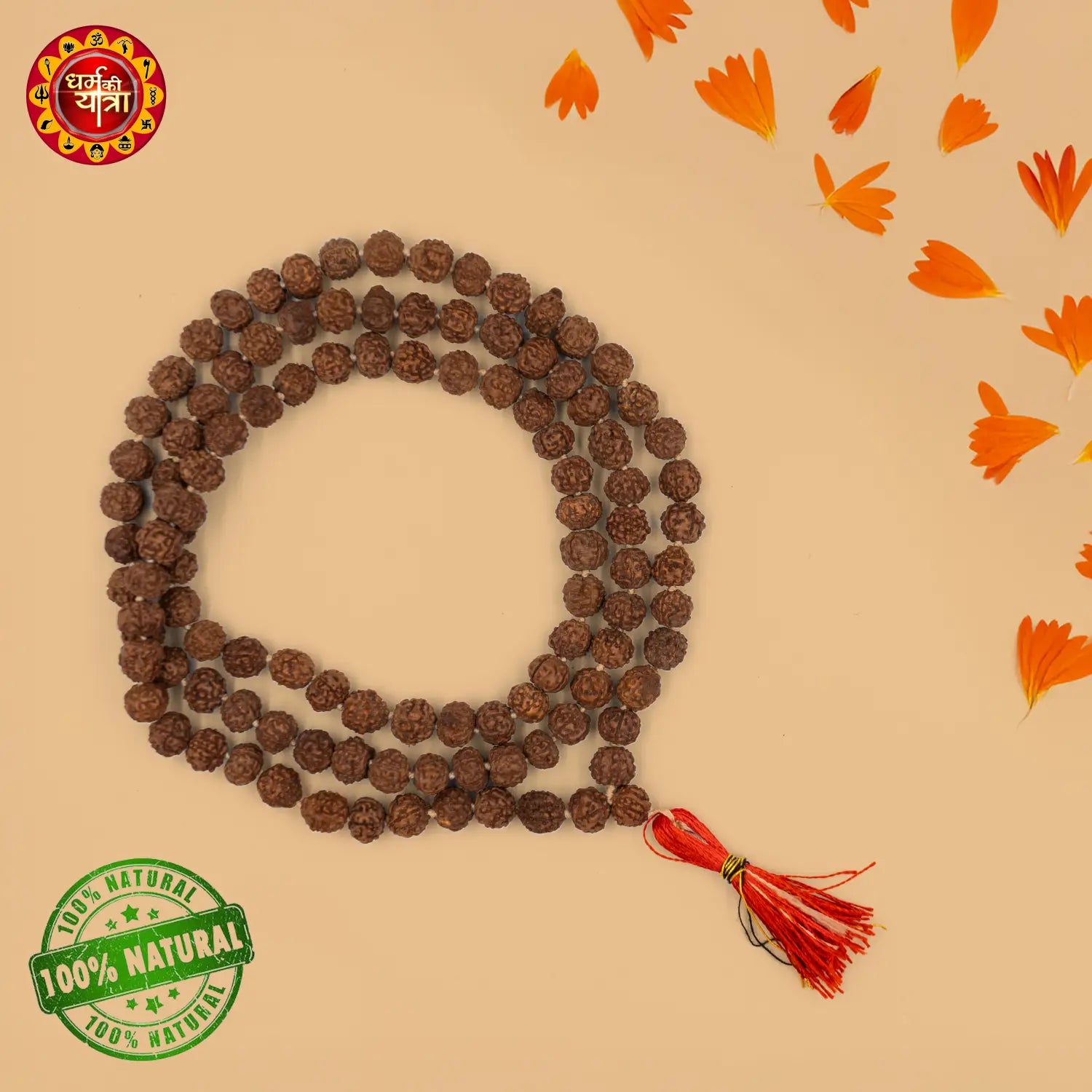 Natural Original 5 Panch Mukhi Rudraksha Mala