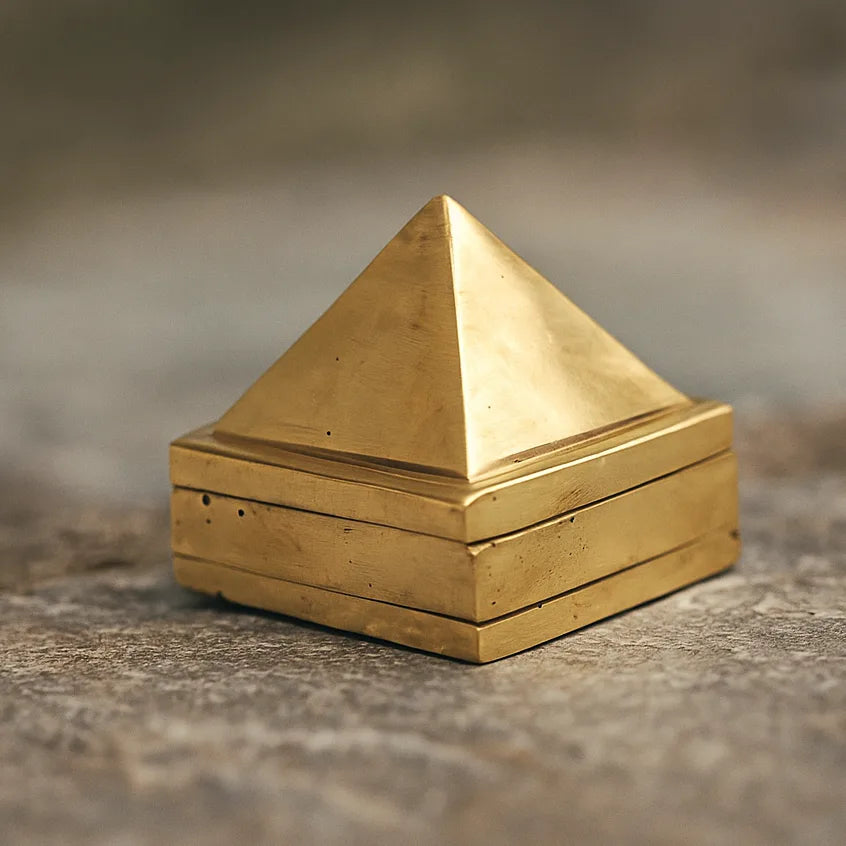 Vastu Pyramid | Brass 91 Pyramid for Reiki Healing | Small Size 3 Layer Vastu Pyramid for North West